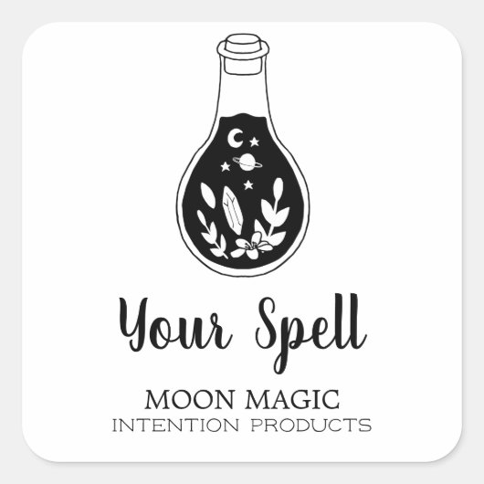 Hexerei Tränke Flasche White Stickers (Vorderseite)