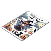 Hexerei und Niedliches Spiral Foto Notebook Notizblock (Linke Seite)