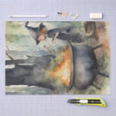 Hexerei Wasserfarben im Holzdekoupage Seidenpapier (Handwerk)