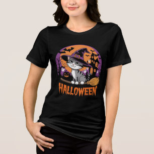 Hexerei Whiskers: Halloween-Magie Tri-Blend Shirt