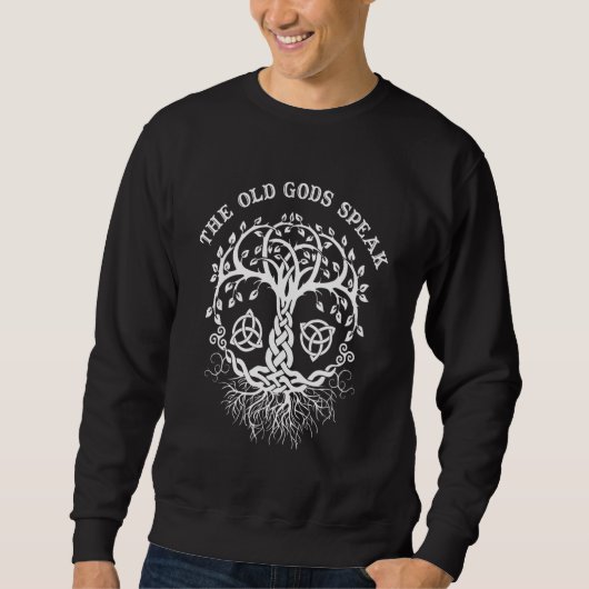Hexerei Wicca Heidentum Baum des Lebens Sweatshirt (Vorderseite)
