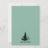 Hexerei Wizard Hat Kostüm Mint Halloween-Party Einladung (Rückseite)