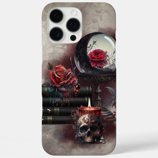 Hexerei | Zauberbücher und Kristallkugel Case-Mate iPhone Hülle (Rückseite)