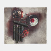 Hexerei | Zauberbücher und Kristallkugel Fleecedecke (Vorderseite (Horizontal))