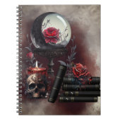 Hexerei | Zauberbücher und Kristallkugel Notizblock (Vorderseite)