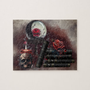 Hexerei   Zauberbücher und Kristallkugel Puzzle