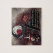 Hexerei | Zauberbücher und Kristallkugel Puzzle (Vertikal)