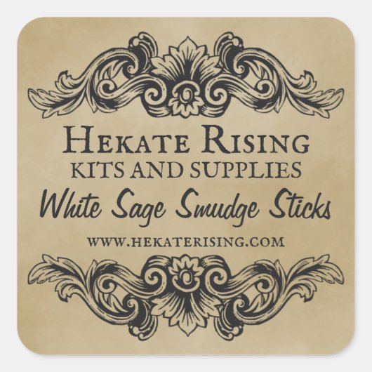 Hexerei-Zauberkästen und -marken Quadratischer Aufkleber (Vorderseite)