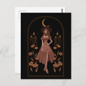 Hexerei Zauberschwarze Postkarte (Vorne/Hinten)