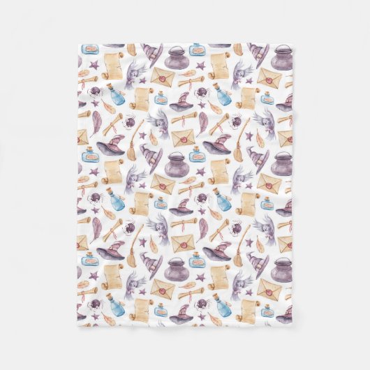 Hexerschule Kit Wasserfarben Muster Fleece Blanket (Vorderseite)
