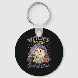Hexe's Brew Social Club Niedlich Ghost Cauldron Co Schlüsselanhänger