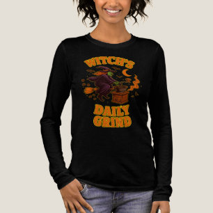 Hexe's Daily Grind Barista Spaß Halloween-Kaffee Tri-Blend Shirt