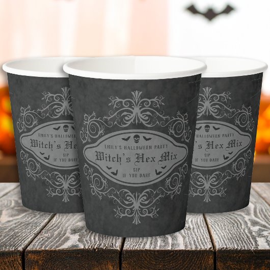 Hexe's Hex Mix Dark Gothic Banner Halloween Pappbecher