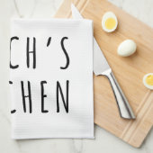 Hexe's Kitchen White Geschirrtuch (Viertel Falte)