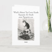 Hexe's Kittens Cat Skull Gothic Goth Fantasy Art Karte (Rückseite)