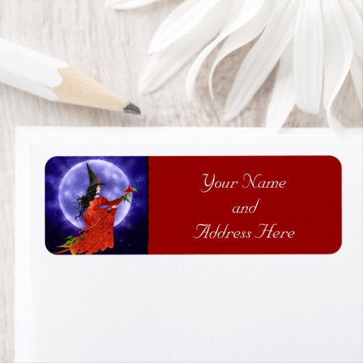 Hexs Moon Fantasy Art Return Address Label (Insitu)