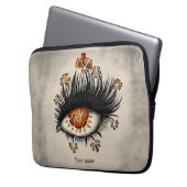 Hexy Eye Gothic Horror Art Laptopschutzhülle (Vorderseite Links)