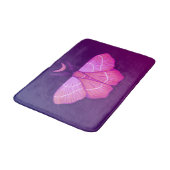 Hexy Moth Butterfly Lila Magical Insect Badematte (Schrägansicht)