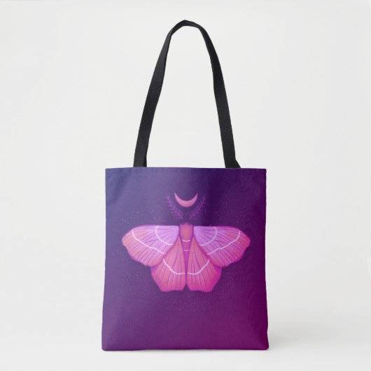 Hexy Moth Butterfly Lila Magical Insect Tasche (Vorderseite)