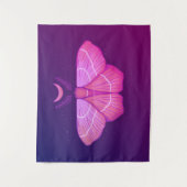 Hexy Moth Butterfly Lila Magical Insect Wandteppich (Vorderseite)