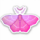 Hexy Moth Lila Magical Insecke Cotattcore Aufkleber (Vorderseite)