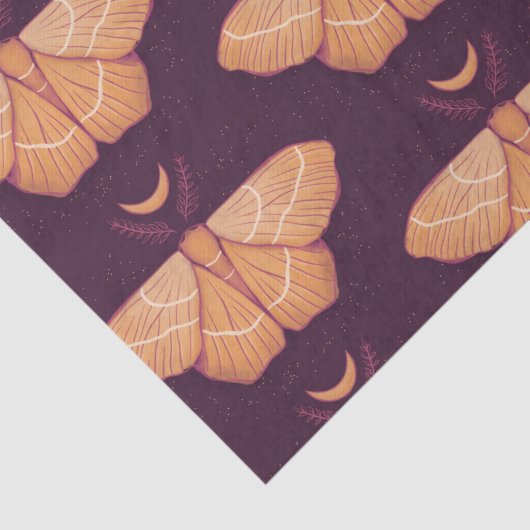 Hexy Moth Lila Magical Insect Seidenpapier (Detail)