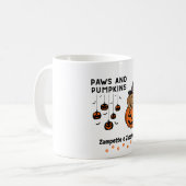 Hexy Puppy in Pumpkin Bilingual Halloween Kaffeetasse (Vorderseite Links)