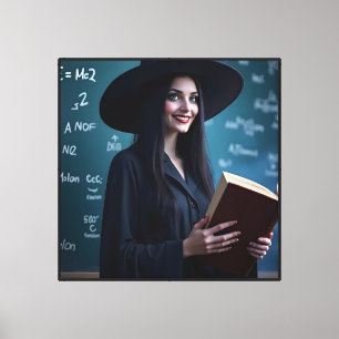 Hexy Science Teacher - Magischer Unterricht Leinwanddruck