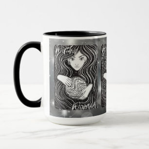Hexy Woman Artistic Black and White Tasse