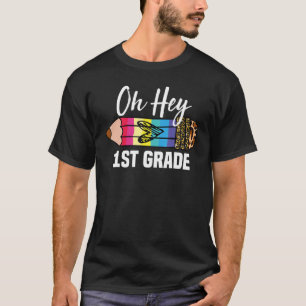 Hey, 1. Klasse farbiger Leopardenstift zurück zu S T-Shirt