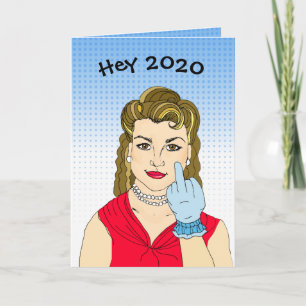 Hey 2020, Küss meinen Hintern Lustiges Neujahr Karte