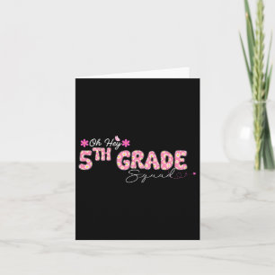 Hey, 5. Klasse zurück zum Schuldesign für Lehrer Karte