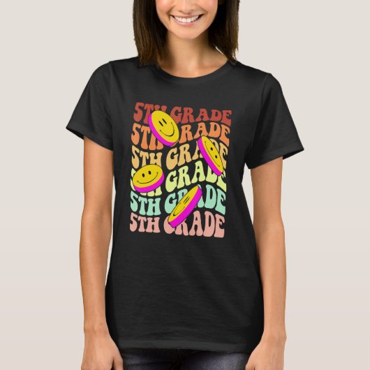 hey 5th fifth grade teacher Back To School Retro s T-Shirt (Vorderseite)