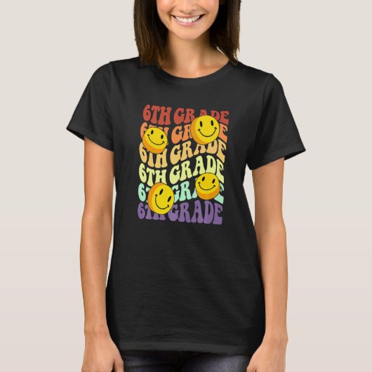hey 6th sixth grade teacher Back To School Retro s T-Shirt (Vorderseite)