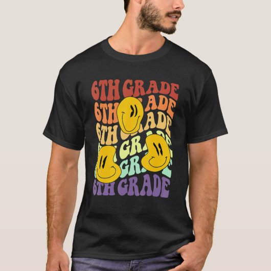 hey 6th sixth grade teacher Back To School Retro s T-Shirt (Vorderseite)