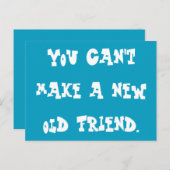 Hey, alter Freund Postkarte (Vorne/Hinten)