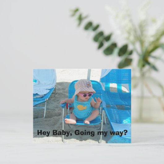 Hey, Baby, geht's mir durch? Postkarte (Stehend Vorderseite)