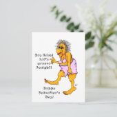 Hey Baby! Lasst uns heute Abend Groove machen! Gro Postkarte (Stehend Vorderseite)