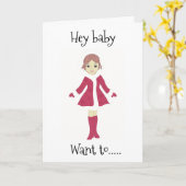 HEY BABY **WOLL, MICH UNTER DEM MISTLETOE ZU TREFF KARTE (Gelbe Blume)