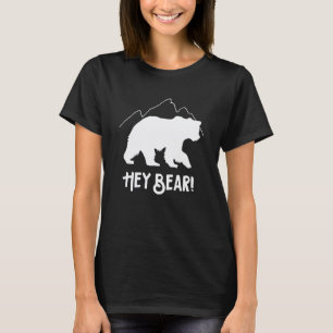 Hey Bär! Lustiger Wandernder Schwarzer Grizzlybär T-Shirt