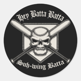 Hey Batta Batta Runder Aufkleber