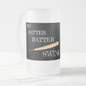 Hey Batter Batter Swing Mattglas Bierglas (Vorderseite Links)