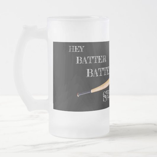 Hey Batter Batter Swing Mattglas Bierglas (Links)