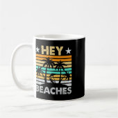 Hey Beaches Hola Retro Sunset Funny Beach Urlaub Kaffeetasse (Links)