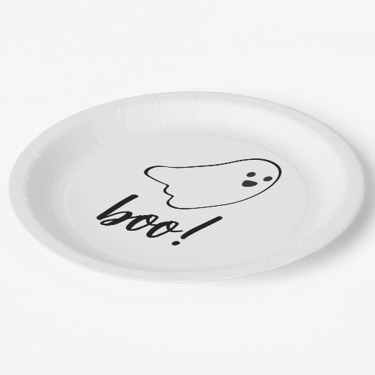 Hey Boo Birthday Pappteller (Schrägansicht)