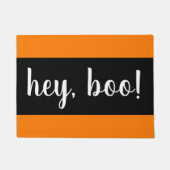 Hey, Boo Black und Orange Halloween Doormat Fußmatte (Vorderseite)