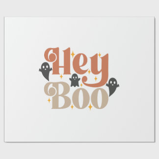 Hey Boo Boho Halloween Hey Boo Geist Geschenkpapier