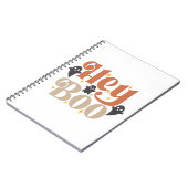 Hey Boo Boho Halloween Hey Boo Geist Notizblock (Linke Seite)