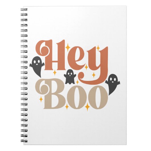 Hey Boo Boho Halloween Hey Boo Geist Notizblock (Vorderseite)