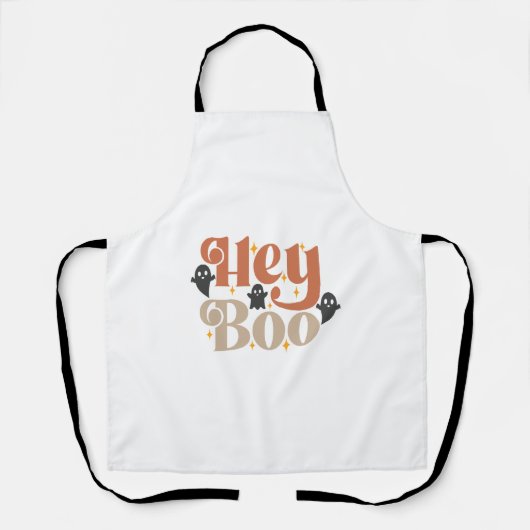 Hey Boo Boho Halloween Hey Boo Geist Schürze (Vorderseite)